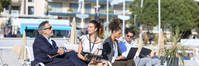 Business event on the beach in Cannes