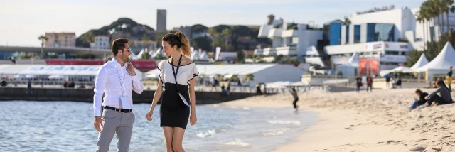 Business event on the beach in Cannes