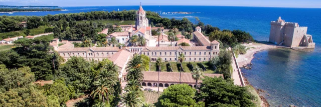 Aerial view of Ile Saint Honorat@mairie De Cannes Axis Drone