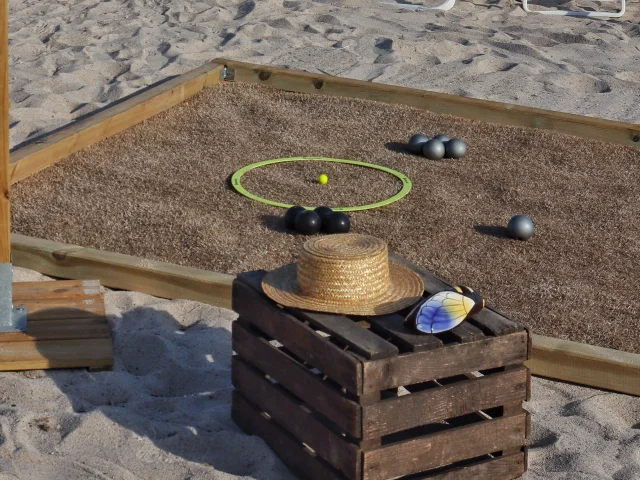 Petanque activity on the beach